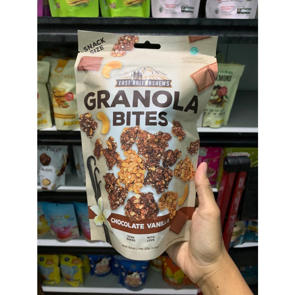 

granola bites chocolate vanila