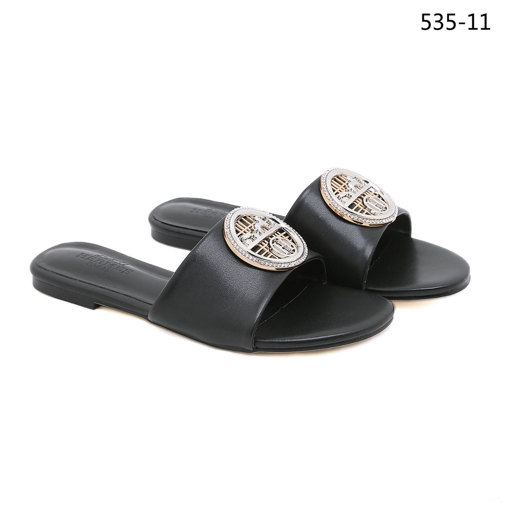 HS Leather New Logo Slide Sandals #535-11