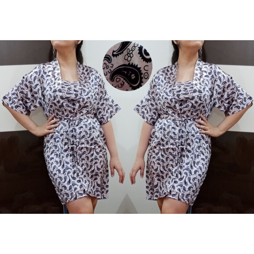 [KM5106] Pajama Kimono Batik - pakaian tidur daster pendek  wanita