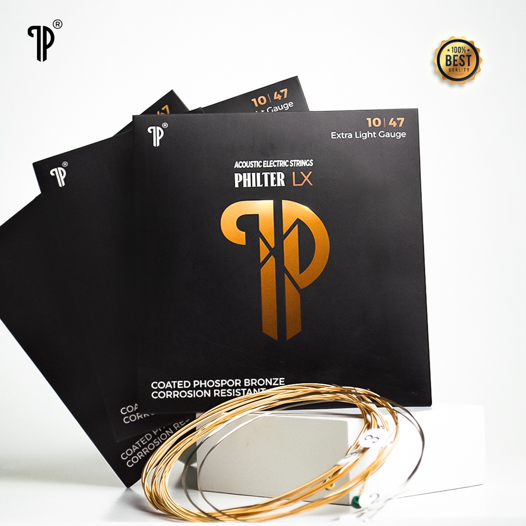 Senar Gitar Akustik String Anti Karat PHILTER ORIGINAL Phospor Bronze Coated Corrosion Resistant