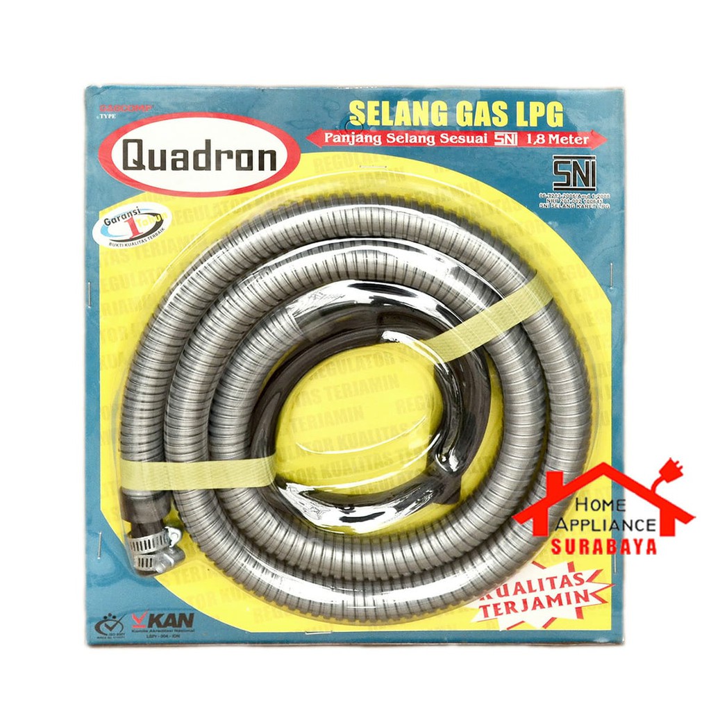 Selang Gas Spiral LPG Quadron 1.8 Meter