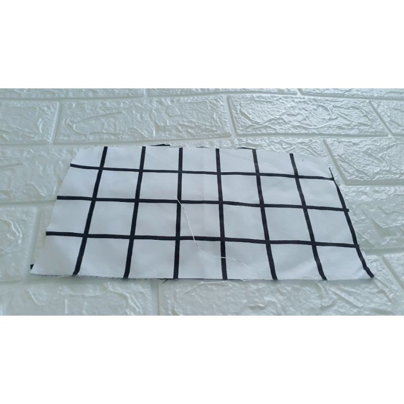 Termurah.. Kain Motif Kotak Meteran Microtex Halus Tebal