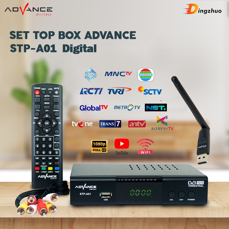 Jual Set Top Box Advance STPA01 ( Wiffi & Youtube,Full HD ) Shopee
