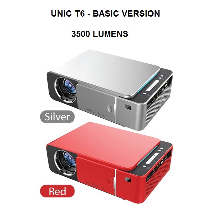 UNIC T6 - LED 720P HD Home Projector 3500 Lumens - Basic Version