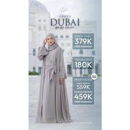 Abaya Dubai set inner outer ori by coverme