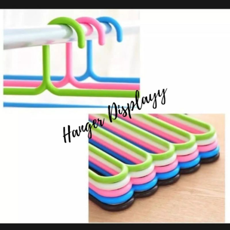 Hanger Gantung 5 in 1 / Hanger Baju 5 Susun / 5 Holes Laundry Gantungan Baju Multifungsi Scarf Hijab JIlbab Pakaian 5 layer / Serbaguna