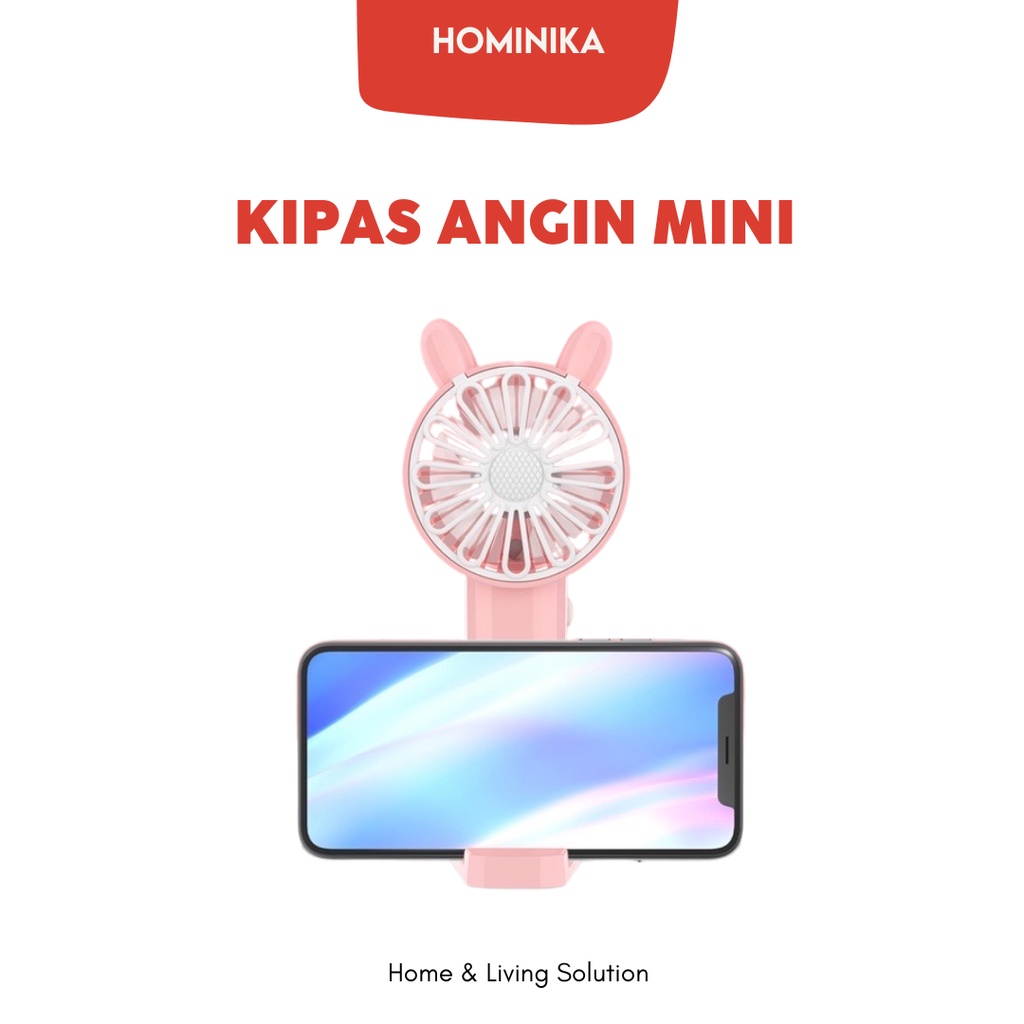 Kipas Angin Mini Portable HMN30 Baterai Meja Fan