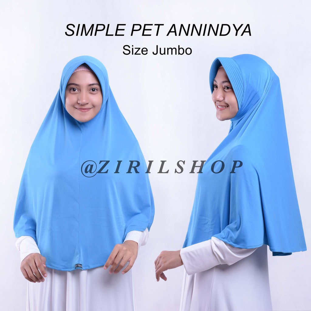 SIMPLE PET MINANG JUMBO ORI ANNINDYA BERGO TANPA SERUT JILBAB bhn jersey zoya / HIJAB MINANG non ser