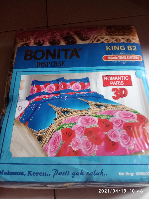 Bonita Motif Romantic Paris 3d Ukuran 180x200