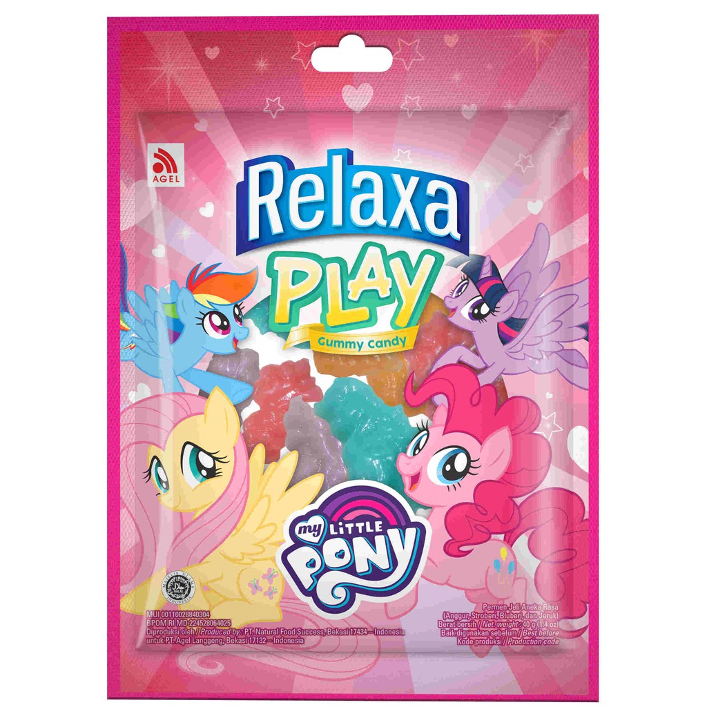 

Relaxa Play My Little Pony – Permen Gummy Rasa Buah (Isi 10 sachet)