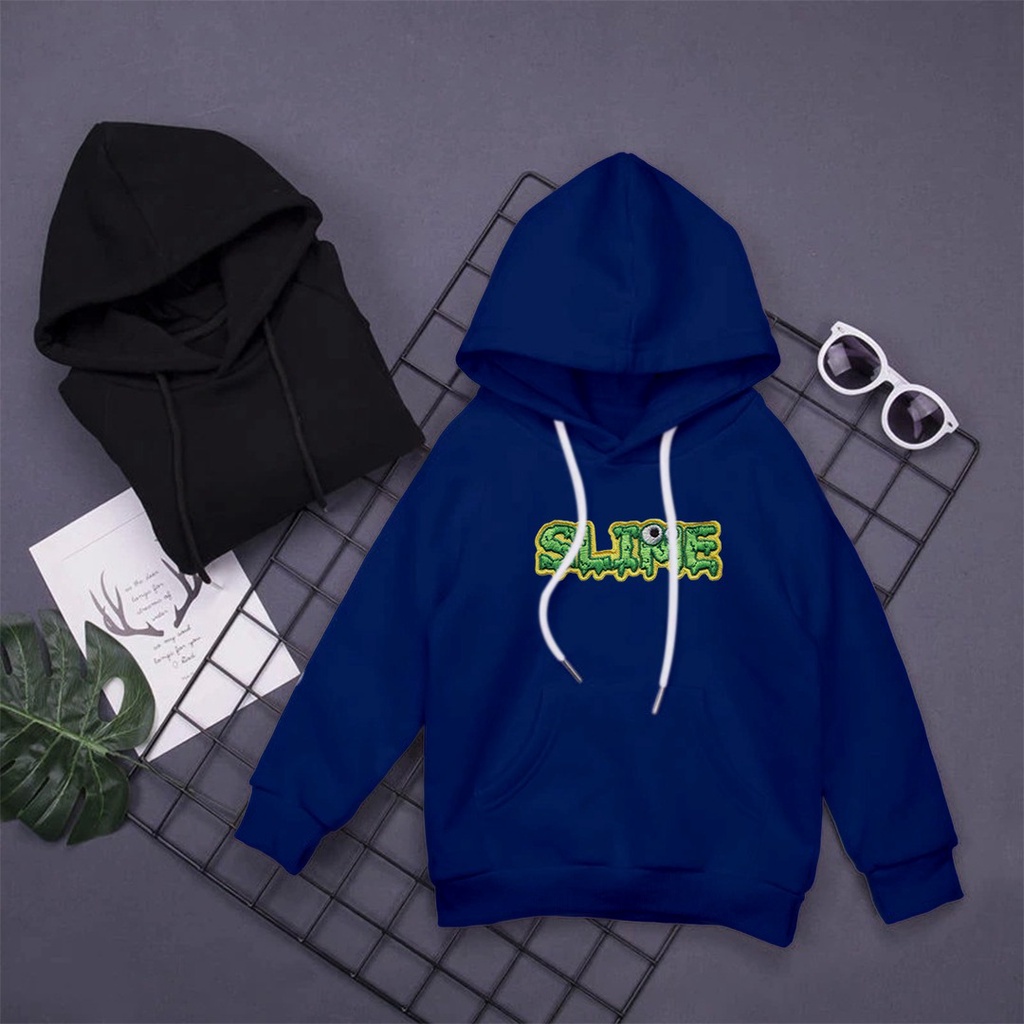 HOODIE ANAK SLIME BORDIR SWEATER HOODIE ANAK MURAH LEMBUT TEBAL - HOODIE ANAK PREMIUM