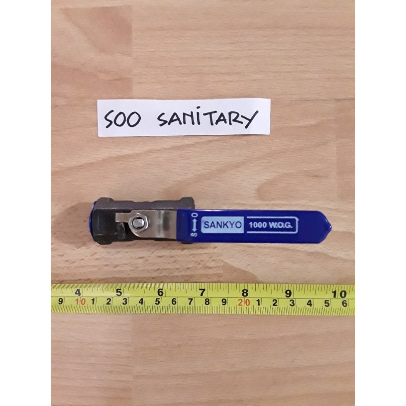 Ball Valve Steam 1/2" Sankyo stop kran handle hitam 1/2" Sankyo. Ball Valve Hitam Uap Sankyo