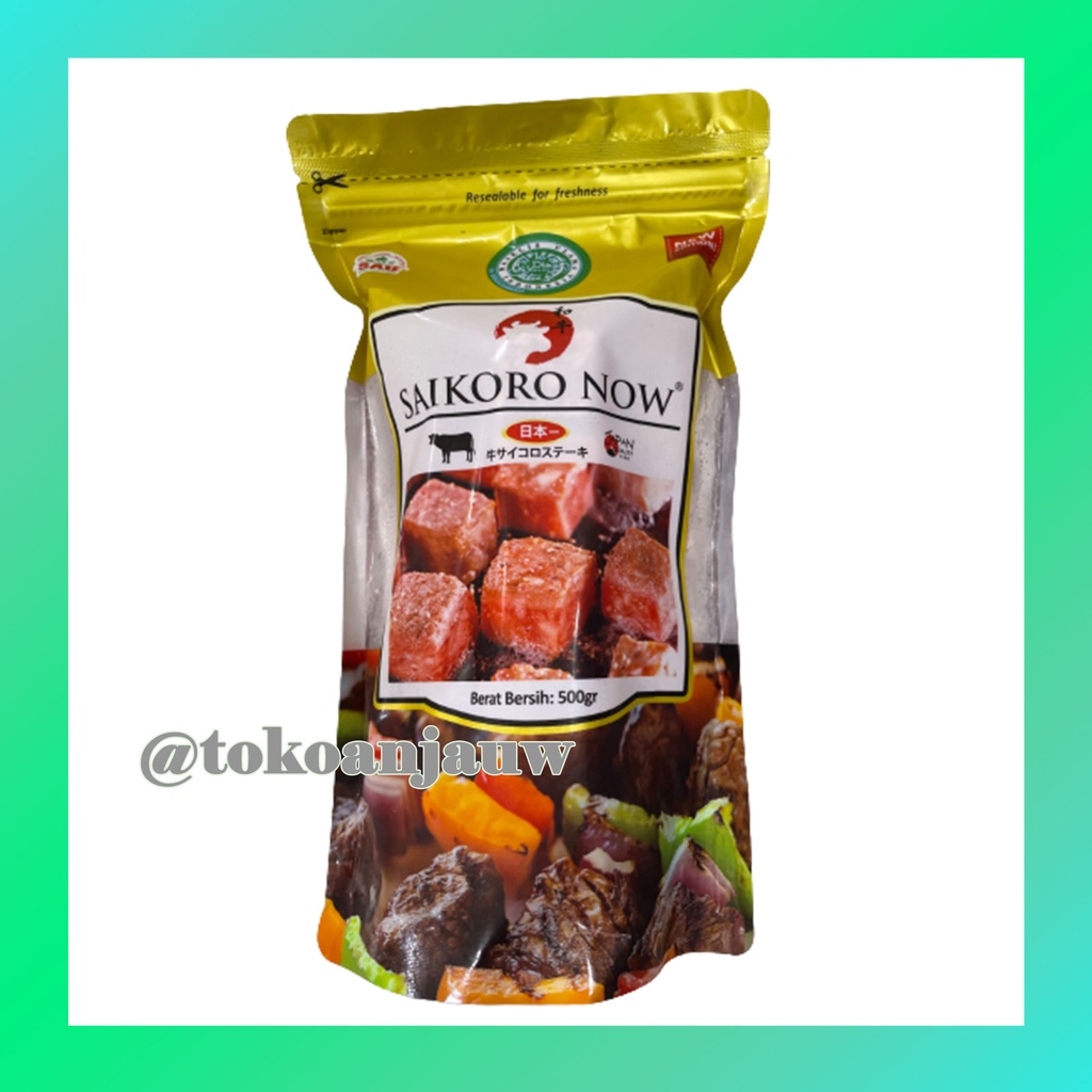 

Saikoro Now Japanese Beef Wagyu 500 gr Steak Cube / Daging Sapi Wagyu Kotak