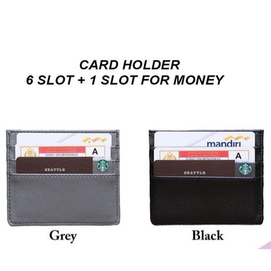 CARD HOLDER 6 SLOT + 1 SLOT MONEY DOMPET KARTU