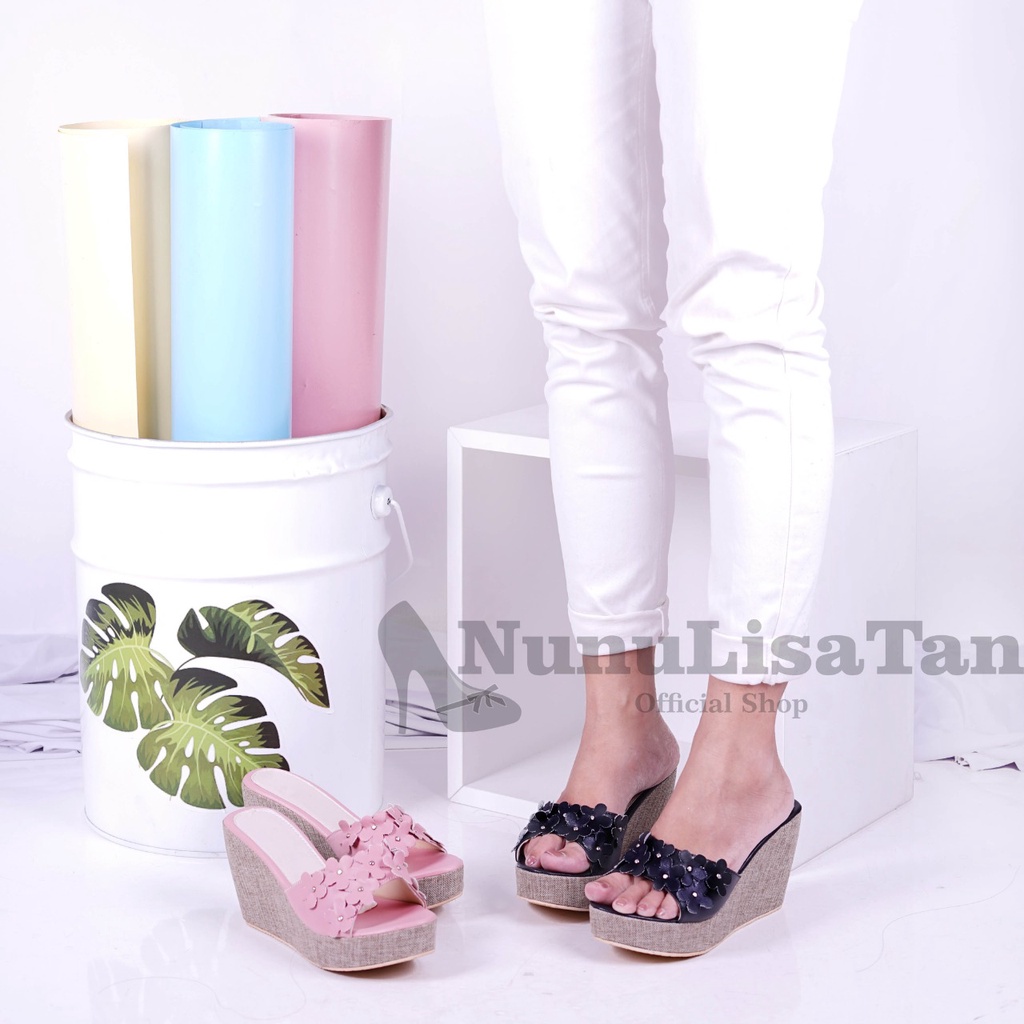 NLT Wedges Terbaru Wanita WEDGES PRINCES BUNGA