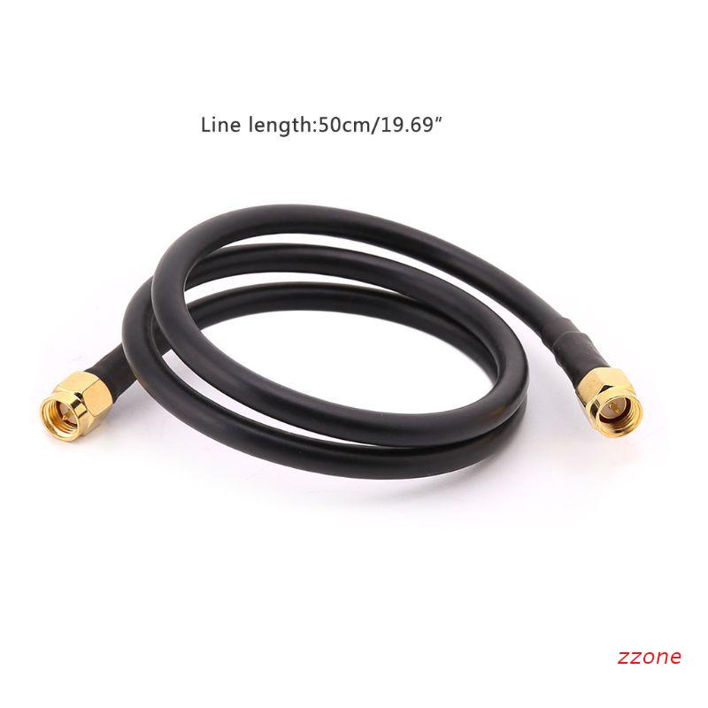 zzz SMA Male To SMA Male RG58 Pigtail Cable 50cm Low-loss Antenna Cables