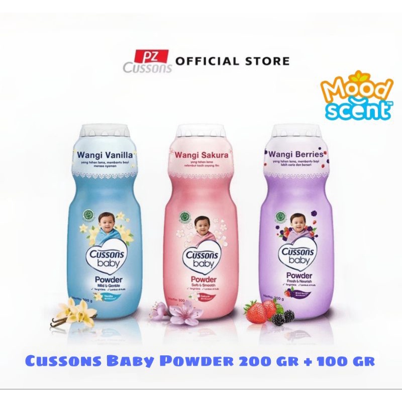 Cussons Baby Powder 200gr + 100gr (3 Varian)