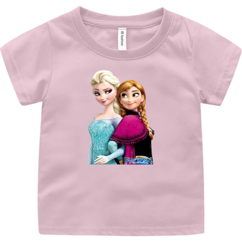 Kaos Anak Perempuan Umur 2-10 Tahun Frozen Atasan Anak Baju Oblong Anak cewek