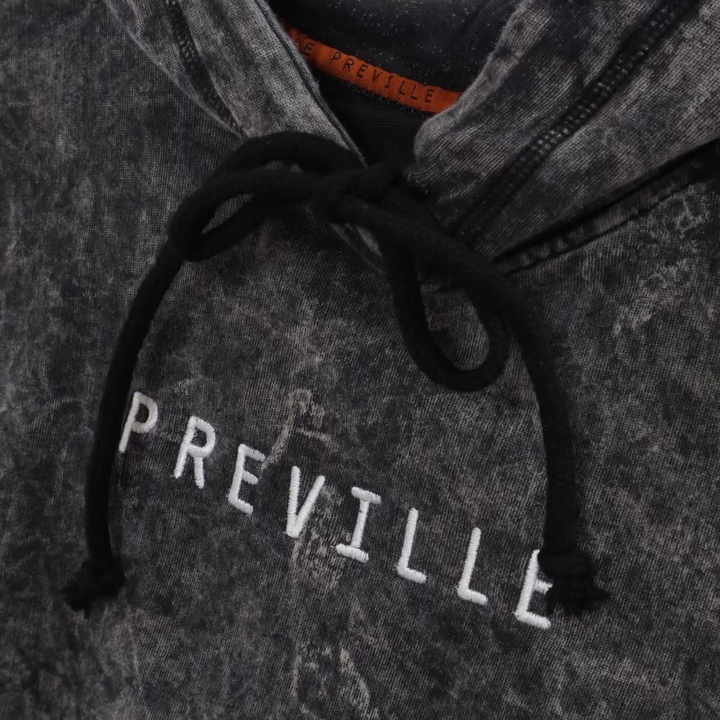 HOODIE  PREVILLE SANDWASH ACID GREY JAKET HOODIE PRIA WANITA PREMIUM HOODIE HITAM MOTIF HOODIE MURAH BANDUNG