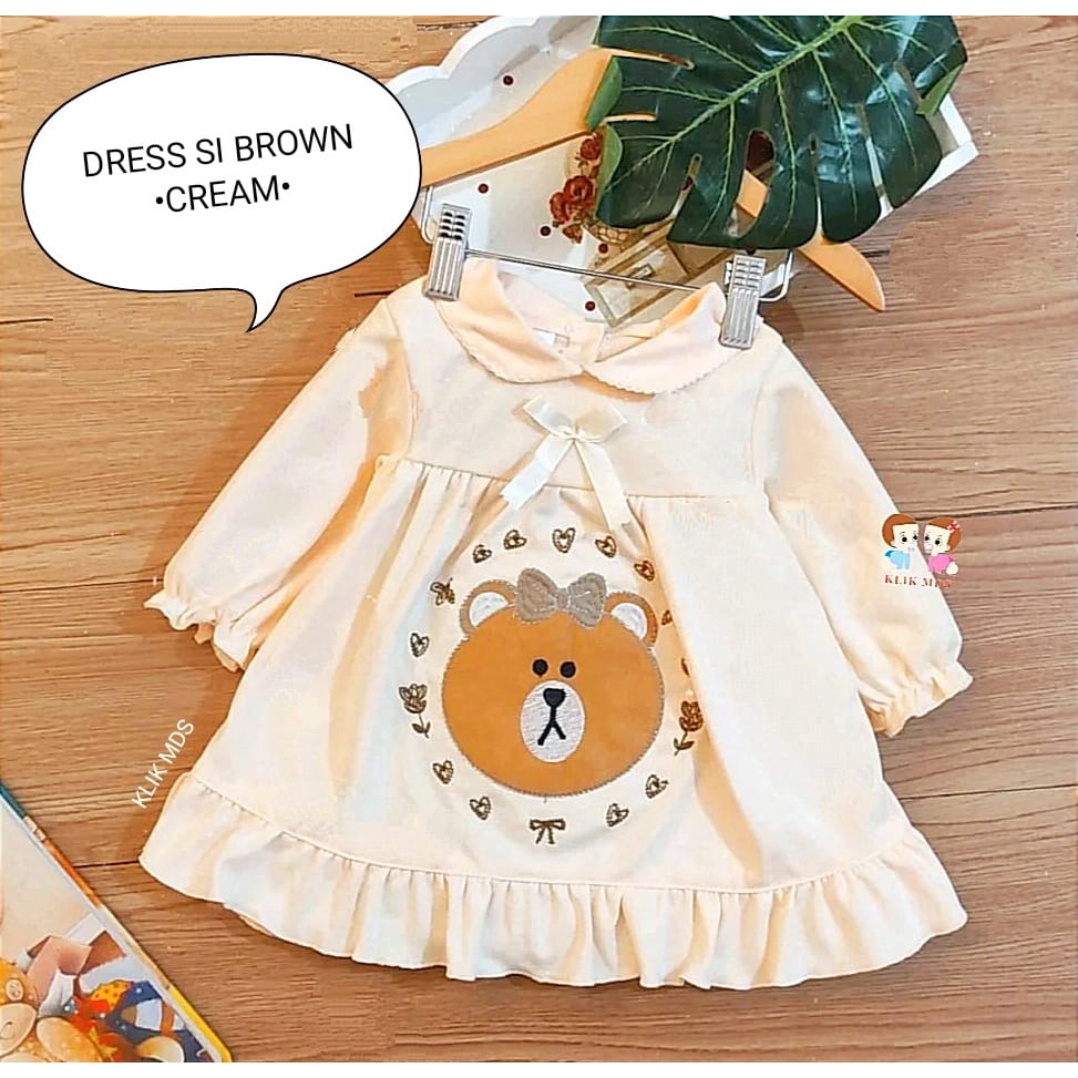 Dress Bayi Perempuan - Baju Bayi Anak Perempuan Usia 3-12 Bulan Motif Briana