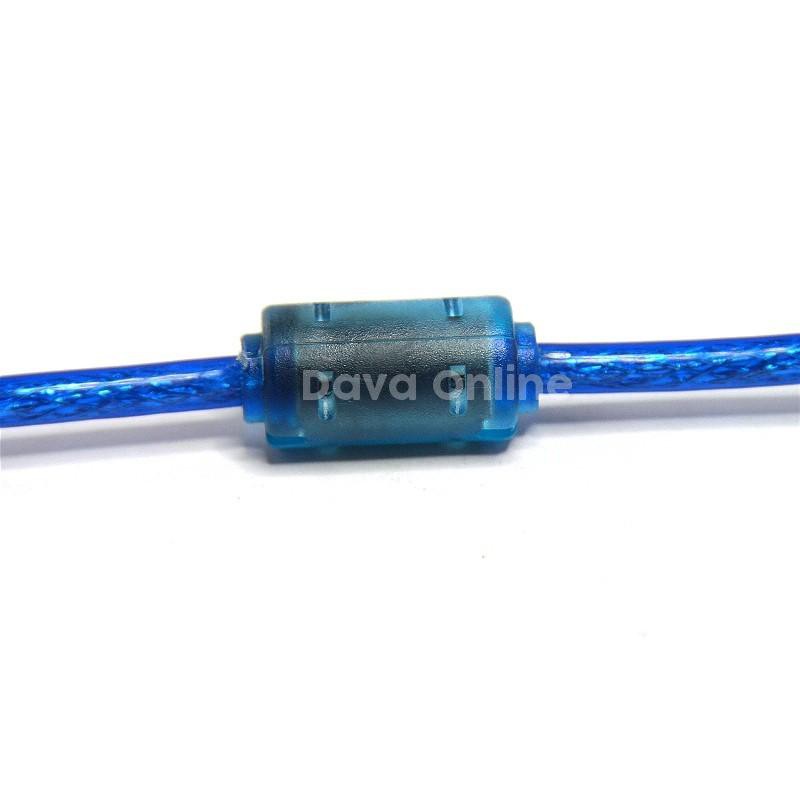 KABEL PRINTER USB R-ONE BIRU TRANSPARAN HQ UNIVERSAL-KABEL USB PRINTER MURAH PANJANG 5 METER - TEKNO KITA