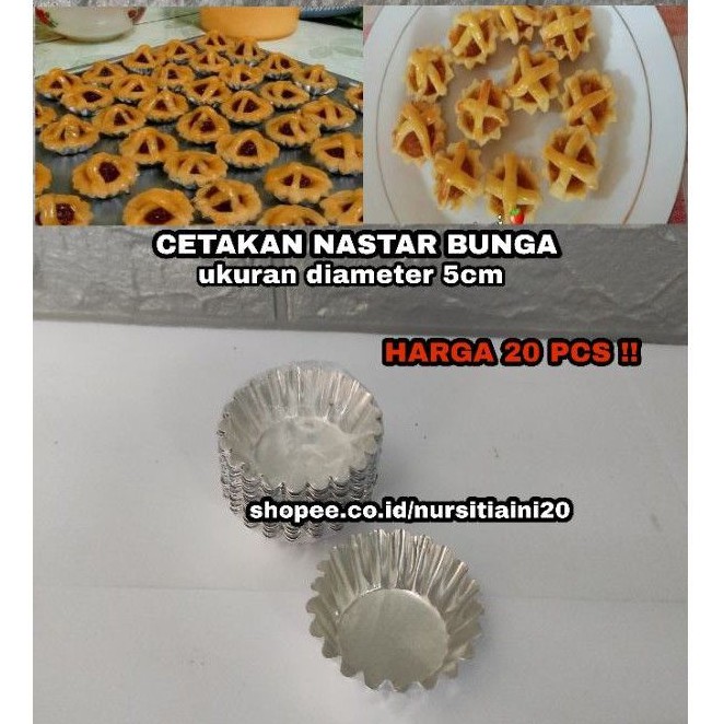 Cetakan kue sus pie 20 PCS 5cm / Cetakan nastar bunga / Cetakan kue