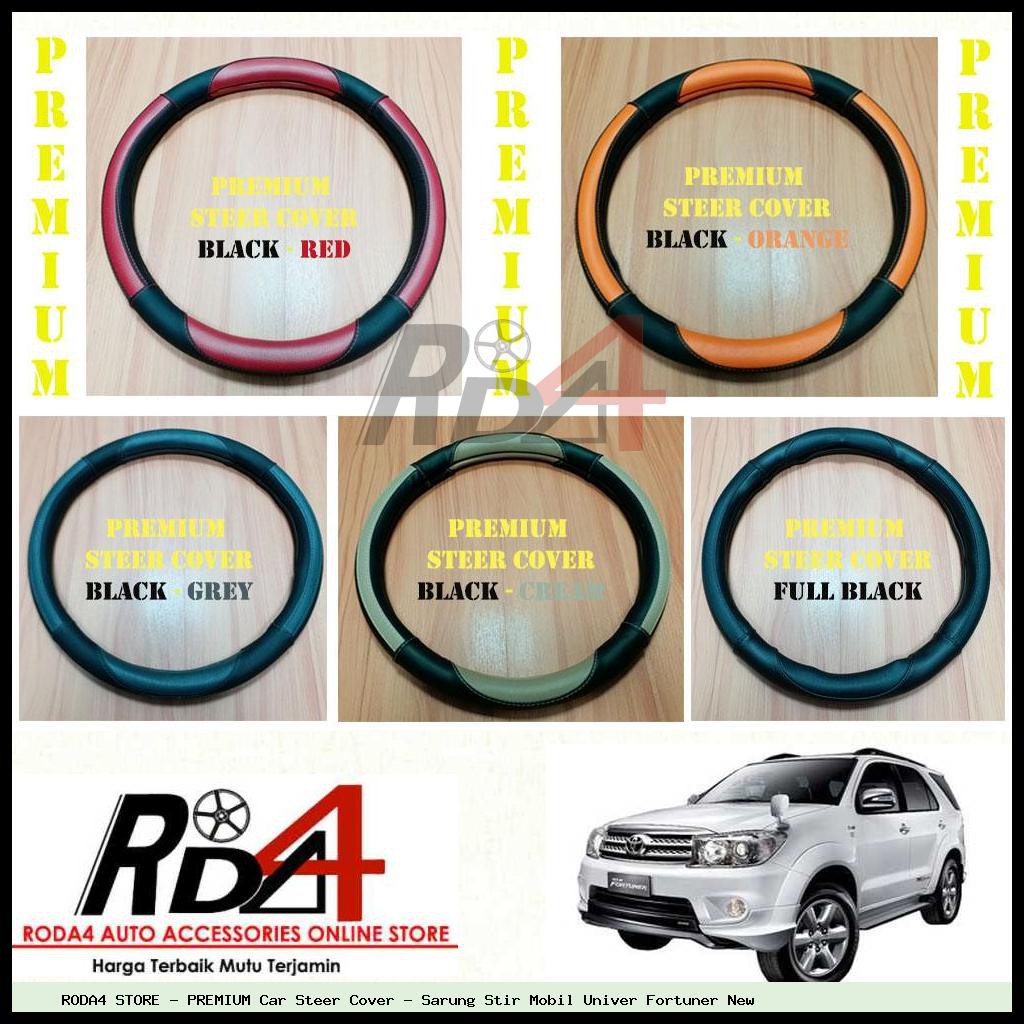 PREMIUM Car Steer Cover - Sarung Stir Mobil Univer Fortuner New