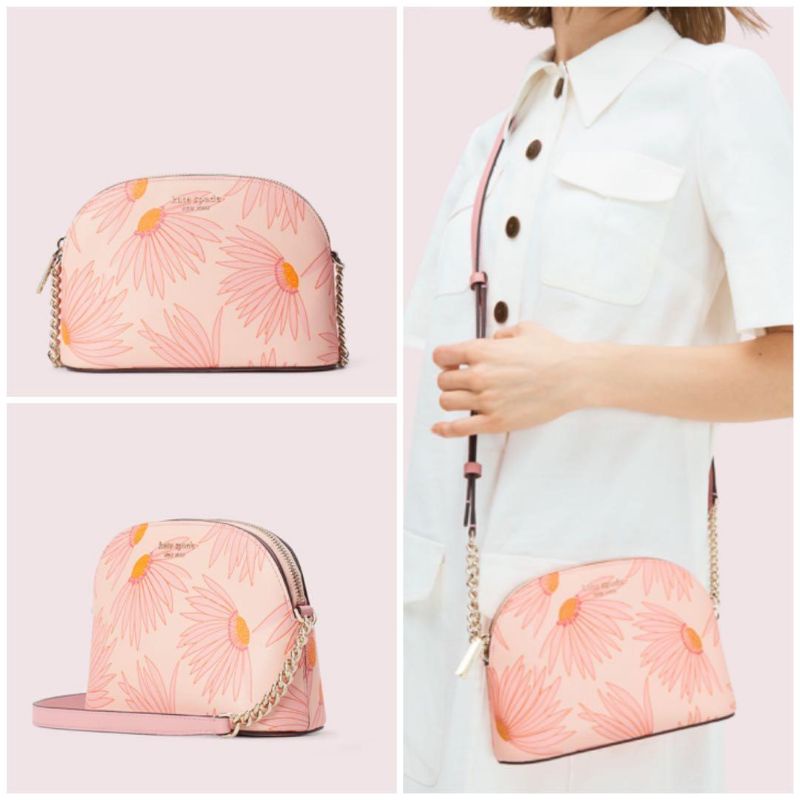 Tas Kate Spade Multi Spencer Falling Flower Small Dome Crossbody New Original