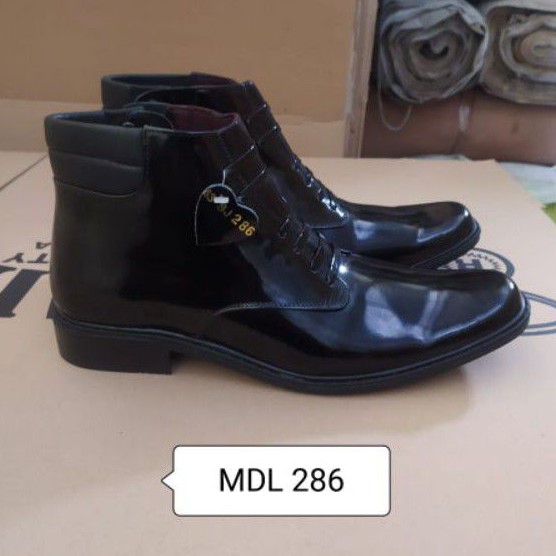 Sepatu kulit pria PDH boots polri TNI security guard sepatu Kerja formal Tampil lebih keren