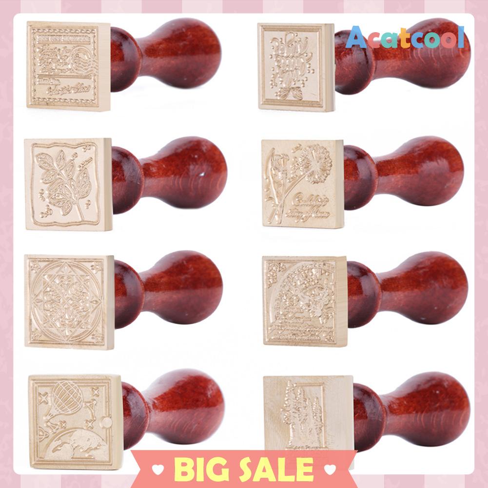 Stempel Segel Lilin Bentuk Persegi Gaya Vintage Untuk Dekorasi Scrapbook