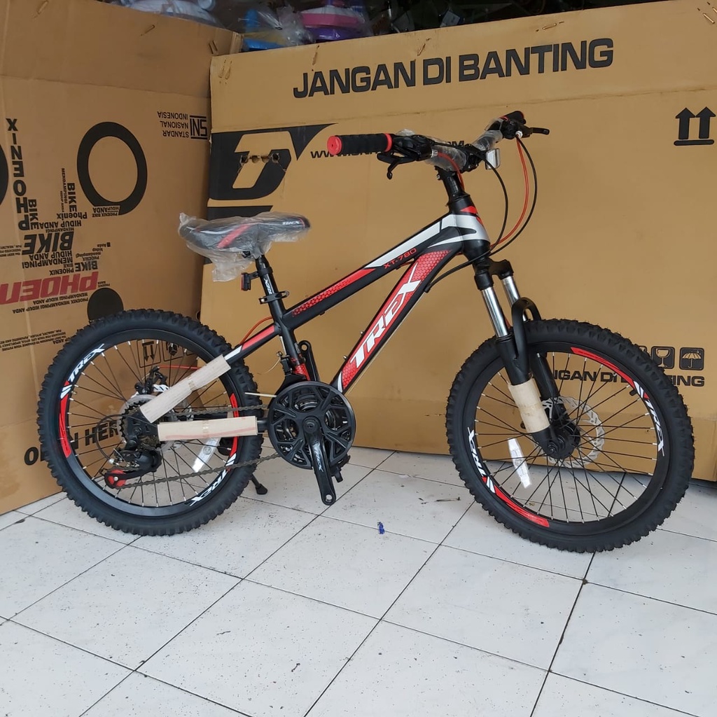 SEPEDA MTB 20 Inch TREX XT780 CAKRAM DISC BRAKE 3 X 7 SPEED