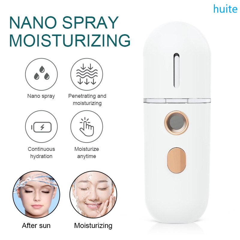 Nano Spray Portable Pelembab Wajah Mini Usb Mist Sprayer Rechargeable 30ml Wajah Perawatan (huite)