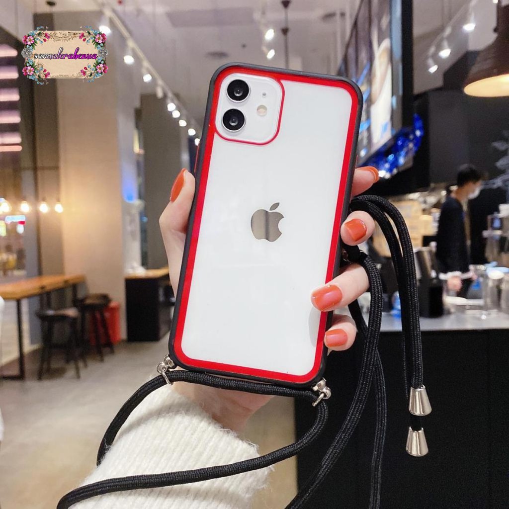 SOFTCASE SLINGCASE LANYARD TALI AURORA XIAOMI REDMI NOTE 8 9 9S XM NOTE 10 10S PRO MAX SB1816