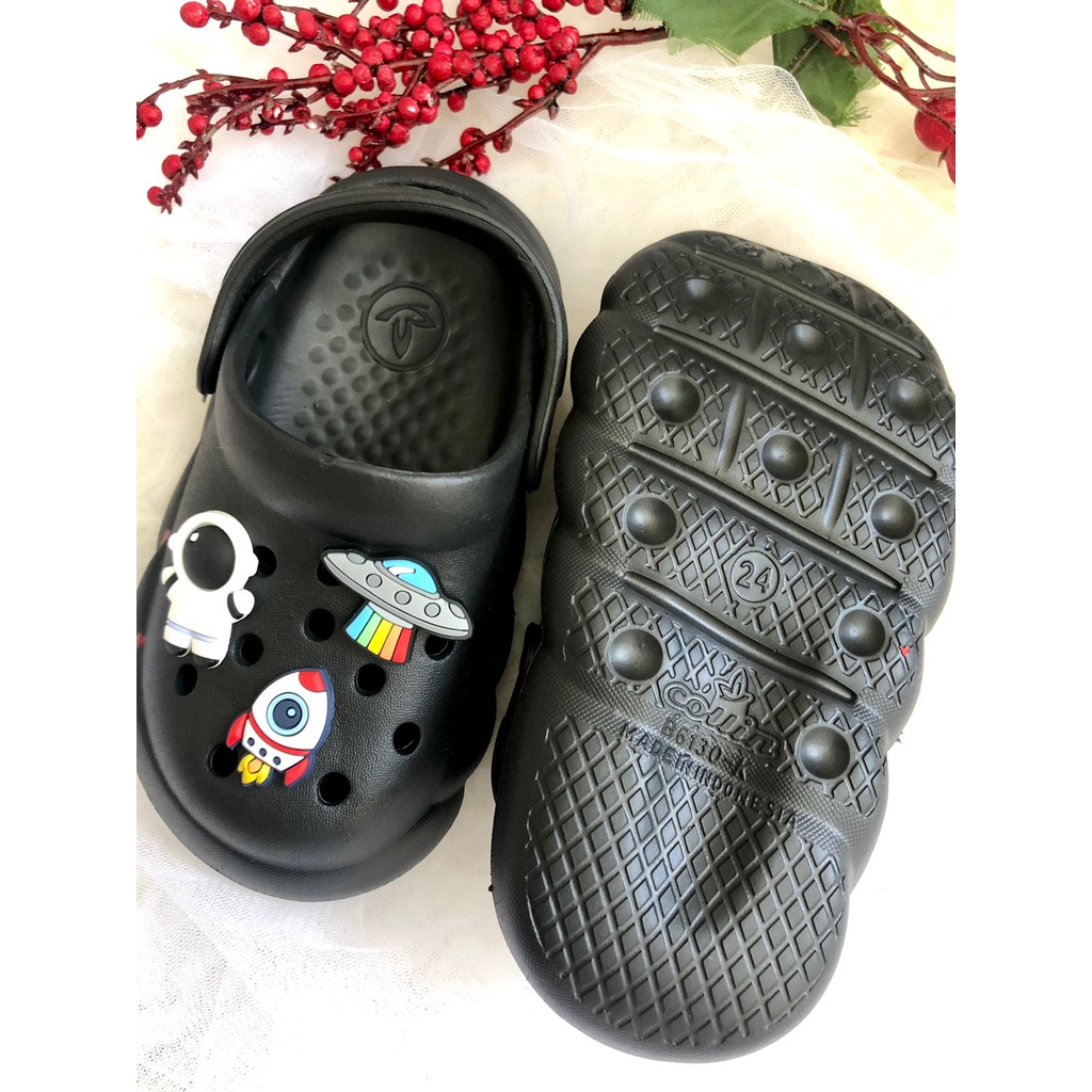 Sandal Sendal Anak Laki Laki Usia 0 1 2 3 4 Tahun Jibbitz Astro Bahan Eva Karet