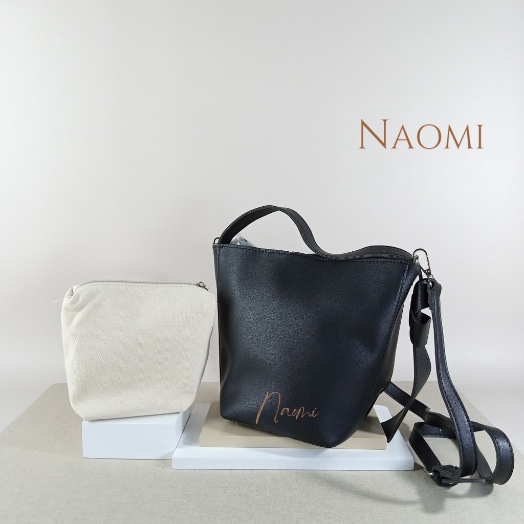 NAOMI - Theodora Sling Bag Import -  Tas Branded - Fashion Bag Wanita Black - Shoulder Bag - Sling Bag Premium Fashion - Tas Wanita - Tas Naomi - Naomi Bag