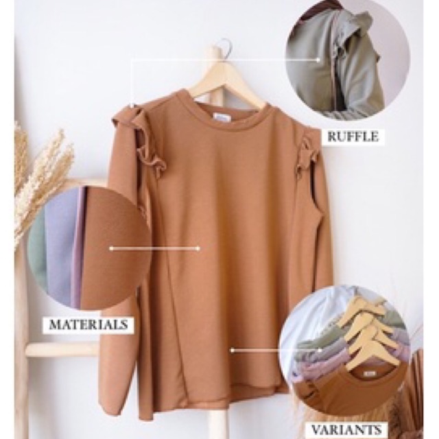 Alodia ruffle knit blouse