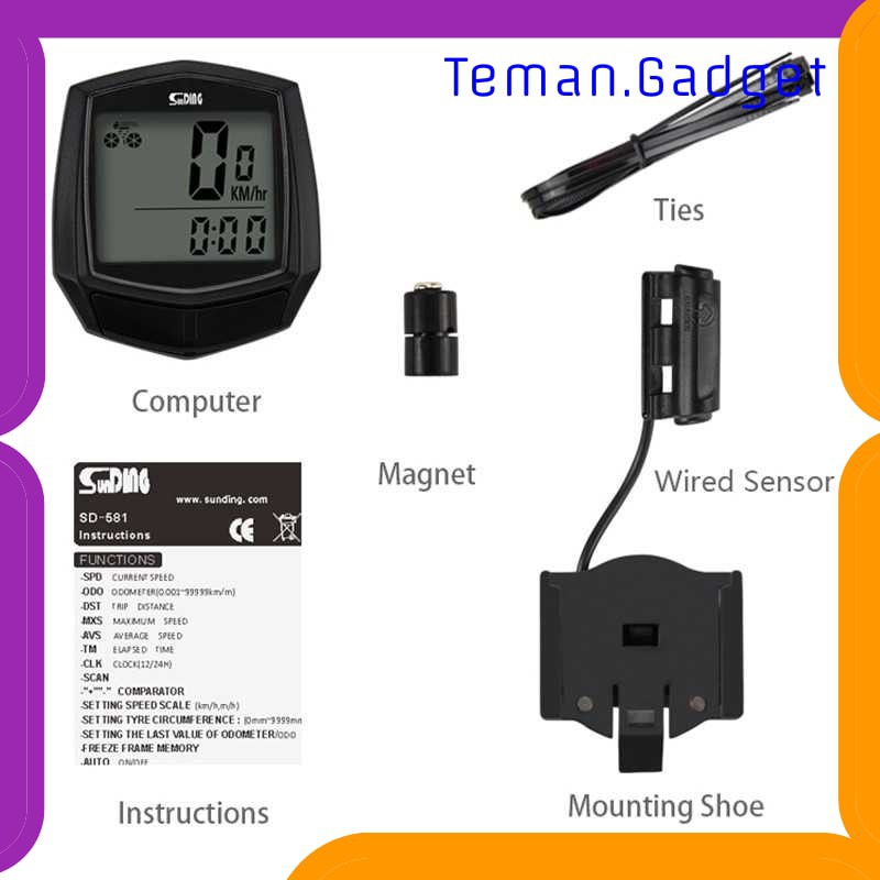 TG-IB387 SUNDING ODOMETER SPEEDOMETER MONITOR SEPEDA - SD-581