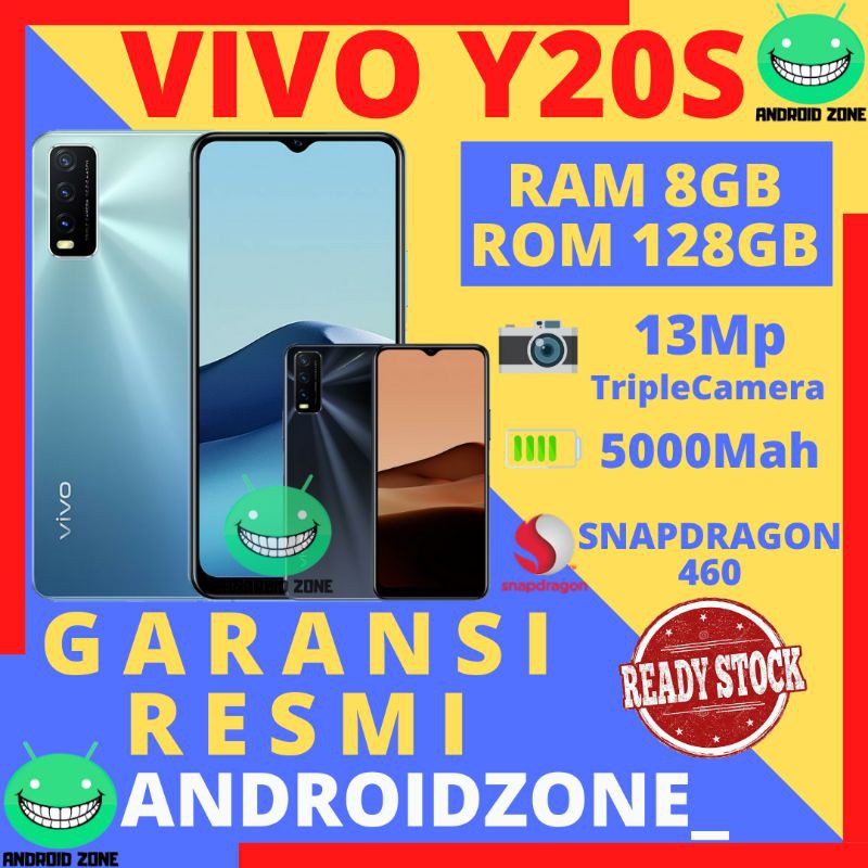 Jual VIVO Y20S RAM 8GB INTERNAL 128GB GARANSI RESMI HP VIVOO Y20 S 8/
