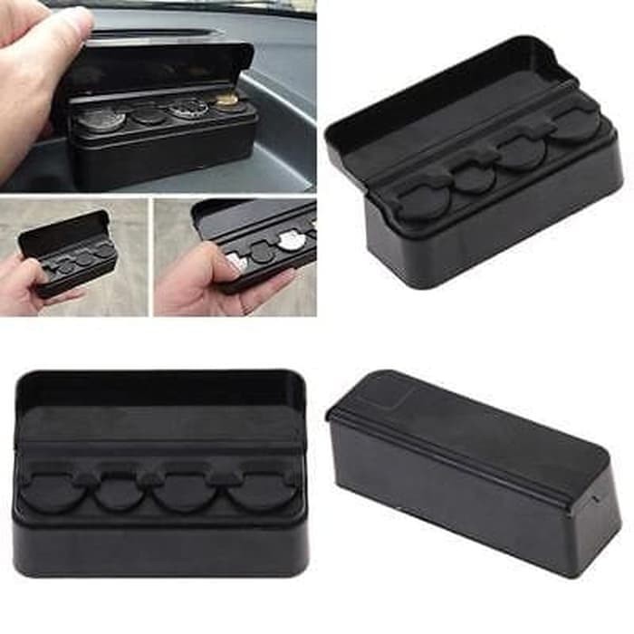 Car Coin Pocket Case Storage 4 Slot Holder Organizer Tempat Uang Koin