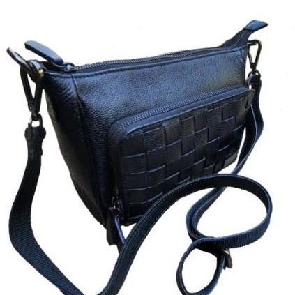 tas wanita anyam kulit sapi