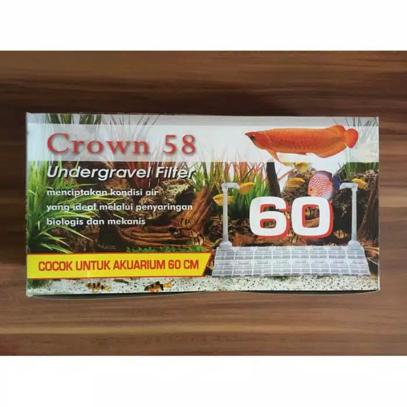 Undergravel under gravel aquarium aquascape crown 60 sekelas orca