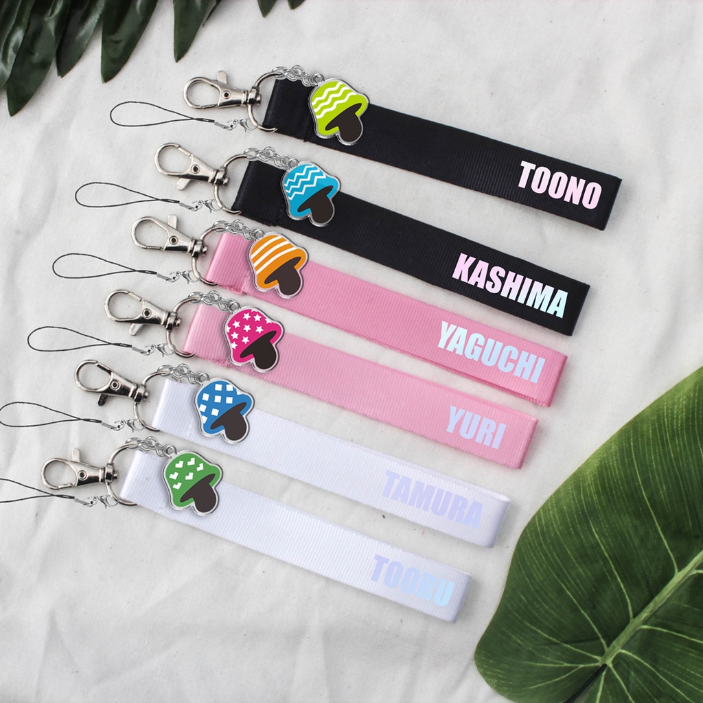 Paket Strap Hologram + Charm Gantungan Kunci Anime Yarichin Bitch Club SH50 Seri 2.1 Fanmerch YOTAKU