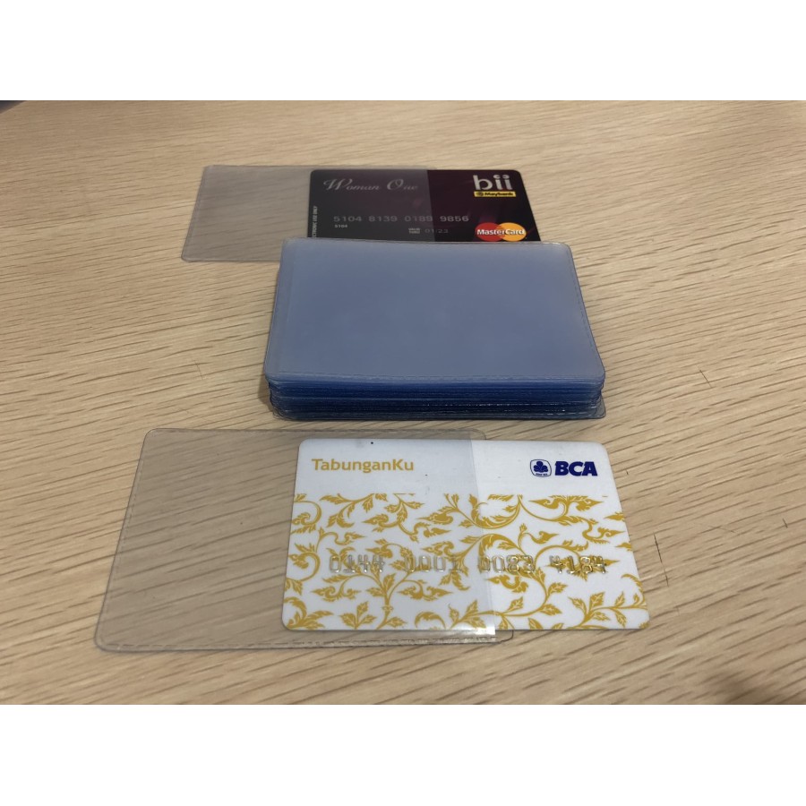 Plastik Pelindung ATM / SIM / KTP / Kartu Nama Cover Plastic pelindung Dompet Kartu Card