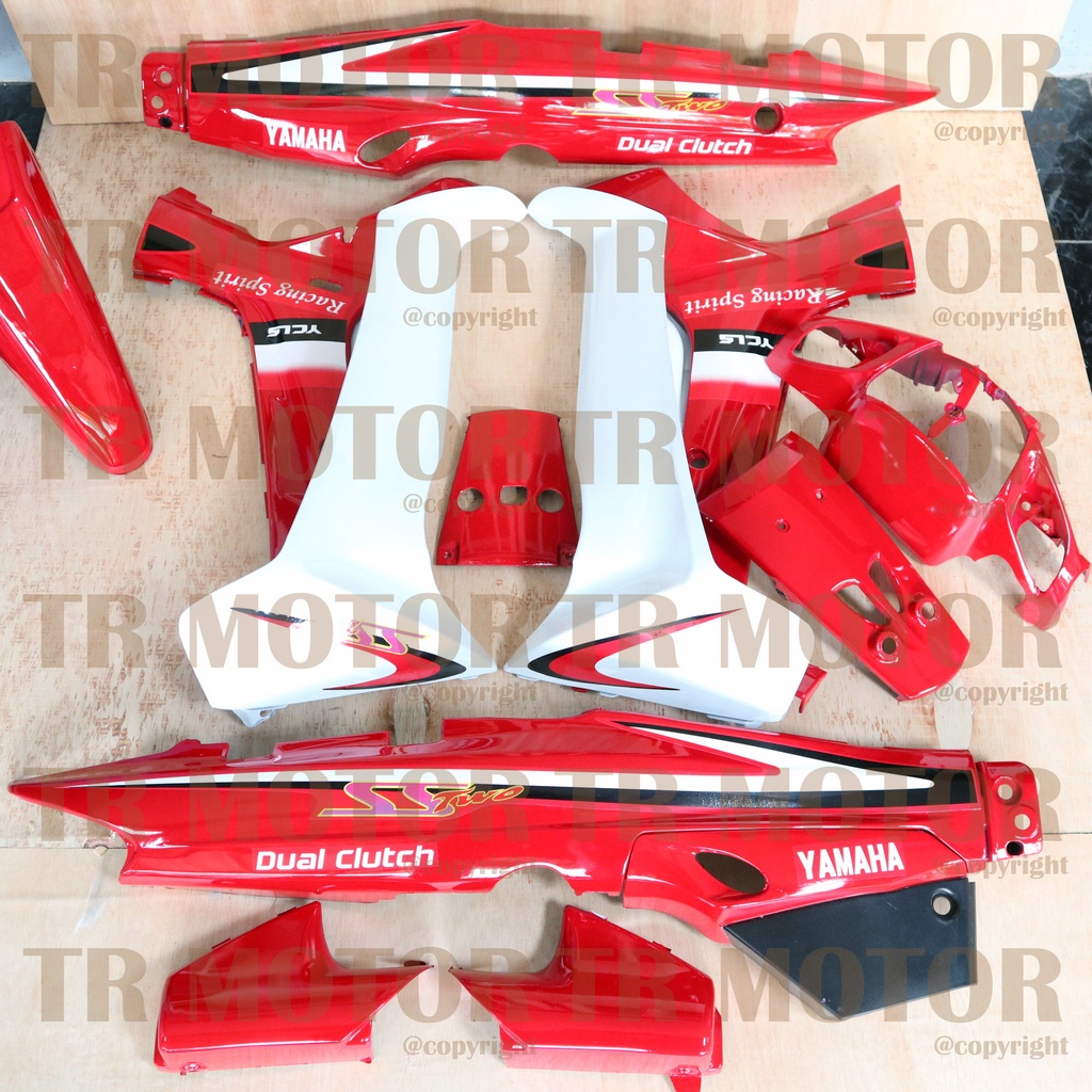 Cover Body Fizr F1zr SS Two Merah Full Set Halus Cover Bodi Yamaha Fiz r