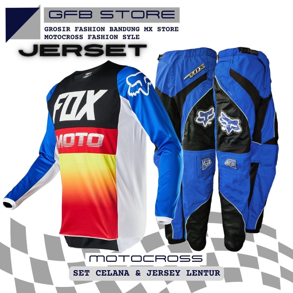 GEARSET MOTOCROSS JERSEY SET TRAIL TRABAS GRASTRACK