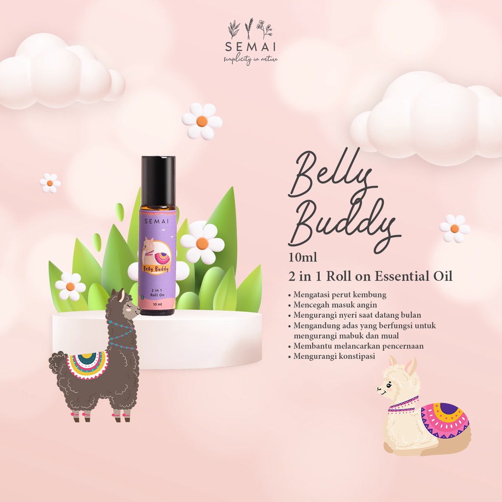 SEMAI 2in1 ROLL ON diluted Essential Oil Aroma Terapi bayi hingga dewasa