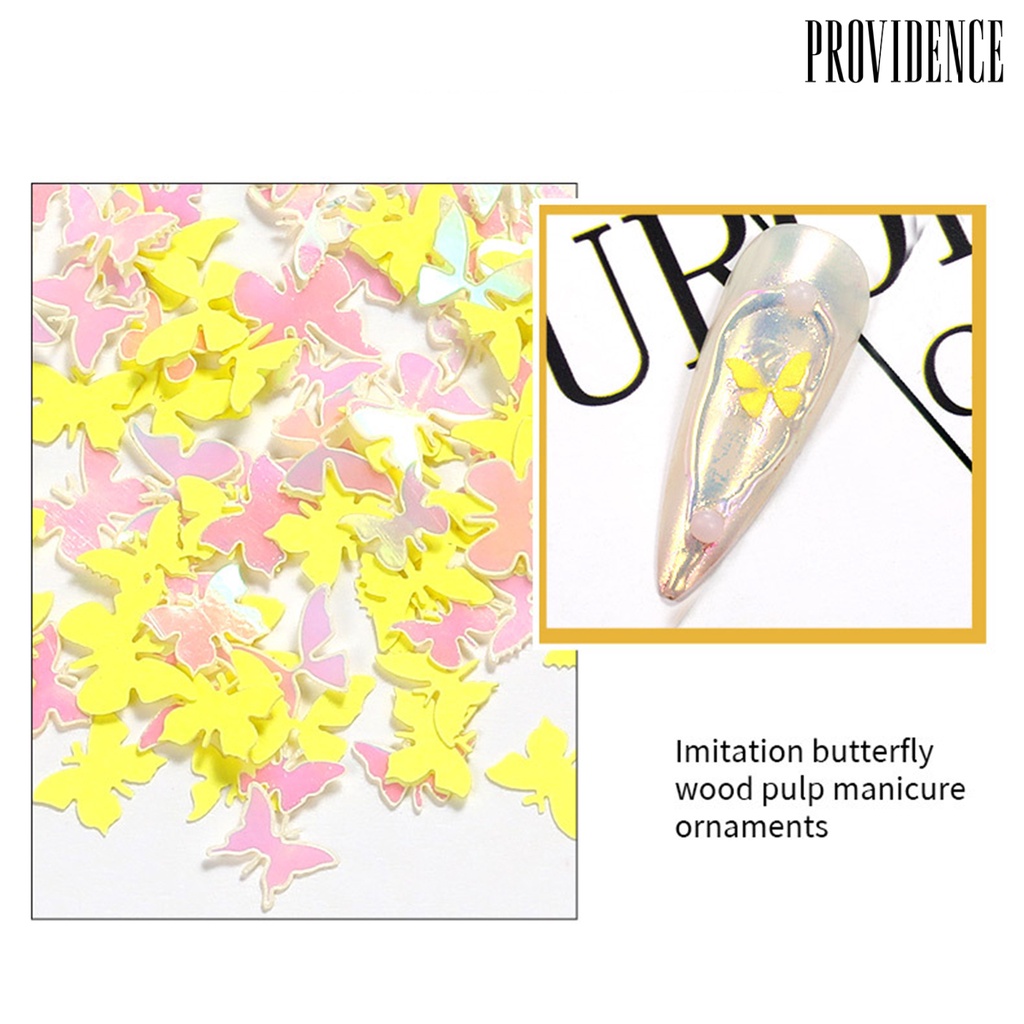 Providence 1 Box 12 Colors Christmas Manicure Art 3D Butterfly Glitter Foil Nail Sticker