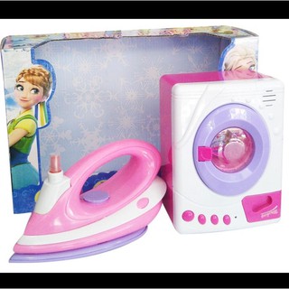  Mainan mesin cuci  set setrika baterai washing machine iron 