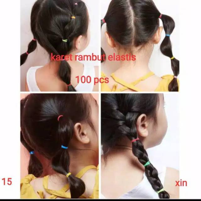 Medan Termurah Karet Rambut Toples isi +/-1000pcs