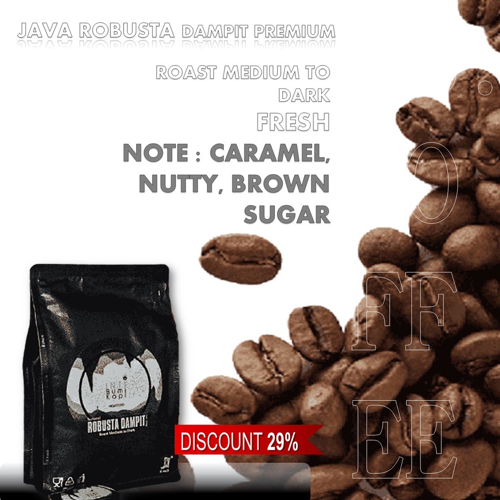 

KOPI JAVA ROBUSTA DAMPIT PREMIUM KOPI MURNI GRADE A HARGA TERMURAH MERK INTIBUMI KOPI KEMASAN 200 GR